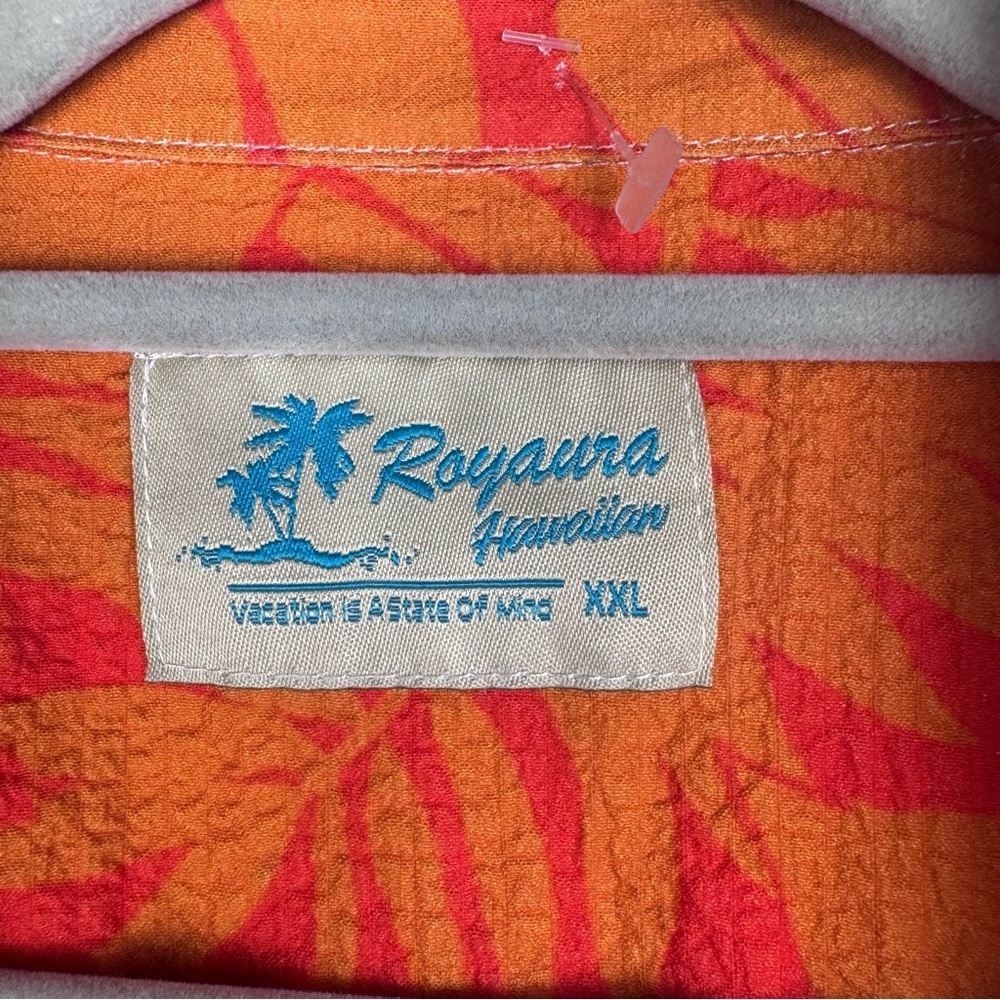 NWT Royaura Hawaiian Orange Men's Shirt Size XXL - Picture 8 of 8